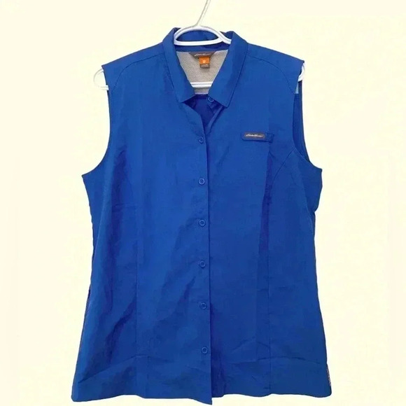 Eddie Bauer Freddy light weight, short sleeve, top vented shirt with two pockets - Picture 1 of 8